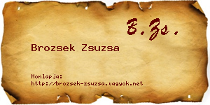 Brozsek Zsuzsa névjegykártya